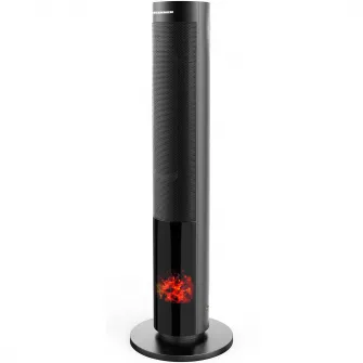Radiator ceramic Heinner HCH-LD2000BK, 2000 W, Display LED, Control Touch, Telecomanda, Functie ECO, Oprire automata, Functie oscilare, Negru