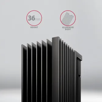 Radiator Pasiv Axagon CLR-M2XL, pentru M.2 SSD, Suport SSD 80 mm, Aluminiu, Pad-uri termice silicon incluse