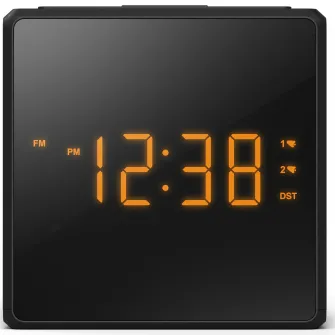 Radio cu ceas PHILIPS TAR4500/10, Radio FM, Alarma dubla, USB-C, Negru