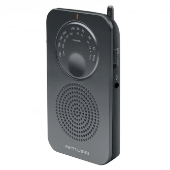 Radio portabil Muse M-01 RS, FM/MW, Boxa frontala, Negru