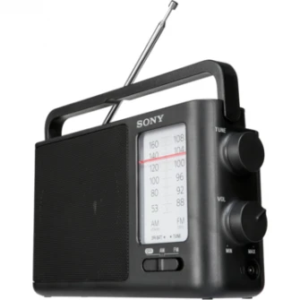 Radio portabil Sony ICF506, FM/AM, Mufa casti, Negru