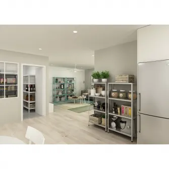 Raft metalic 4 polite Hommy AR Shelving 140x70x30 cm, 40 kg/polita