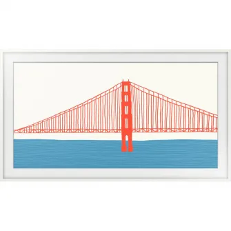 Rama Alb stil modern pentru TV Samsung The Frame 50LS03A model 2021