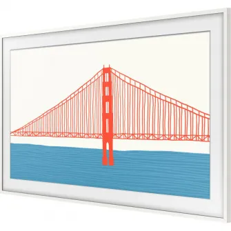 Rama Alb stil modern pentru TV Samsung The Frame 50LS03A model 2021