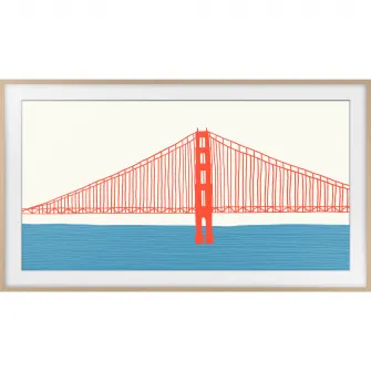 Rama Bej stil modern pentru TV Samsung The Frame 50LS03A model 2021