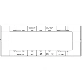 Rama decorativa Vimar Plana 14657.01, 7M plastic, Alb