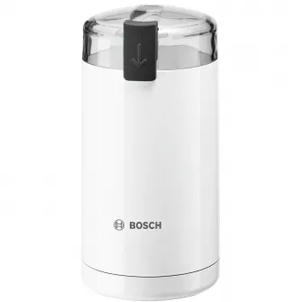Rasnita de cafea Bosch TSM6A011W, 180 W, 75 g, cutit otel inoxidabil, Alb