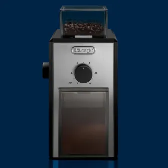 Rasnita de cafea De'Longhi KG 89, 110 W, 120 g, Negru/Inox