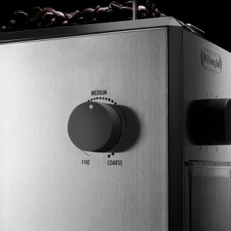 Rasnita de cafea De'Longhi KG 89, 110 W, 120 g, Negru/Inox