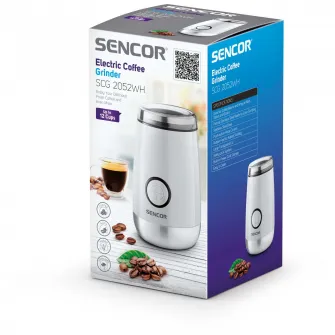Rasnita de cafea Sencor SCG 2052WH, 150 W, 60 g, Alb