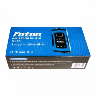 Redresor auto inteligent Foton RI-12-6 ,functie regenerare/desulfatare, 12V/6A