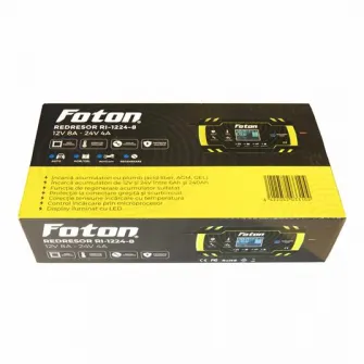 Redresor auto inteligent Foton RI-1224-8, functie regenerare/desulfatare ,12V/8A, 24V/4A