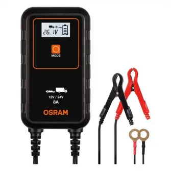 Redresor auto Osram BATTERYcharge 908, 8A, 12V/24V, compatibil sistem Start/Stop