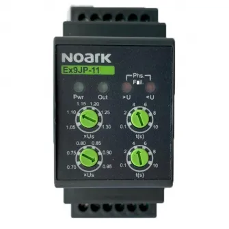 Releu supraveghere a fazelor Noark 110244, 3P/2P/1P-4W, protectie la tensiune minima/supratensiune, reglabia, cadere faza.