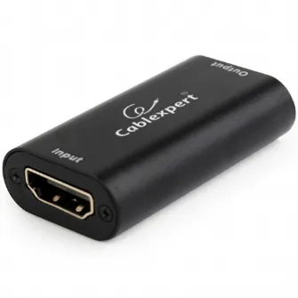 Repeater semnal Gembird, HDMI (M) la HDMI (M), extindere semnal pana la 40m, Negru, DRP-HDMI-02