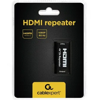 Repeater semnal Gembird, HDMI (M) la HDMI (M), extindere semnal pana la 40m, Negru, DRP-HDMI-02