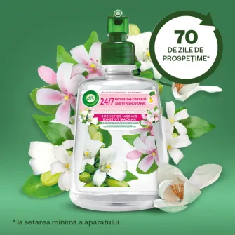 Rezerva odorizant de camera spray automat fara aerosoli Air Wick, Buchet de Iasomie, 228ml