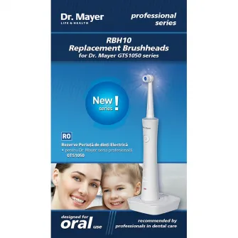 Rezerva periuta de dinti electrica Dr. Mayer RBH10, compatibila cu GTS1050, 2 buc
