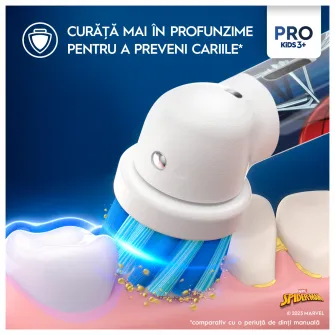 Rezerva periuta de dinti electrica pentru copii Oral-B Spiderman, 2 buc