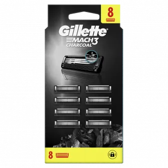 Rezerve aparat de ras Gillette Mach3 Charcoal, 8 buc