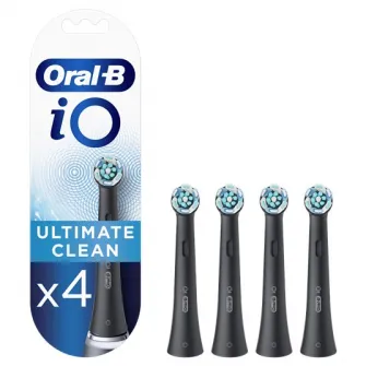 Rezerve periuta de dinti electrica Oral-B iO Ultimate Clean, compatibile doar cu seria iO, 4 buc, Negru