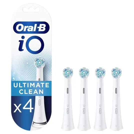 Rezerve periuta de dinti electrica Oral-B iO Ultimate Clean, compatibile doar cu seria iO, 4 buc, Alb