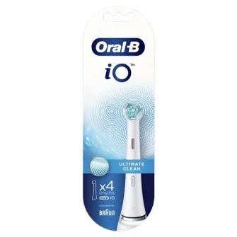 Rezerve periuta de dinti electrica Oral-B iO Ultimate Clean, compatibile doar cu seria iO, 4 buc, Alb