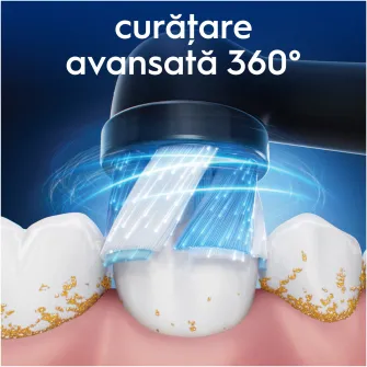 Rezerve periuta de dinti electrica Oral-B iO Ultimate Clean, compatibile doar cu seria iO, Negru, 4 buc