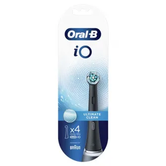 Rezerve periuta de dinti electrica Oral-B iO Ultimate Clean, compatibile doar cu seria iO, 4 buc, Negru
