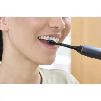Rezerve Philips Sonicare Optimal White HX6064/88, pachet de 4 capete de periere, Standard, click-on, sincronizarea modurilor BrushSync, Negru