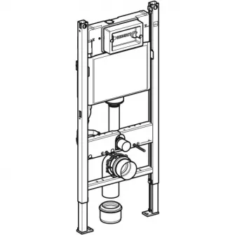 Rezervor WC incastrat Geberit Duofix Delta, 12cm, pentru vas suspendat, 3/6 l, 50x112 cm
