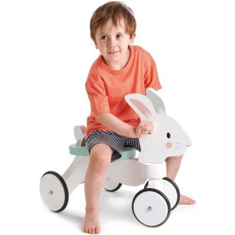 Ride-on din lemn Tender Leaf Toys - Iepuras