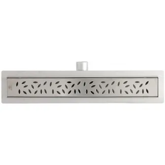 Rigola din inox Ermetiq Stylish VEN-S607C, 600x70 cm, 35 l/min capacitate drenaj, 40 Ø evacuare orizontala