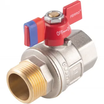 Robinet trecere sfera cu fluture Ferro PN30, 3/4
