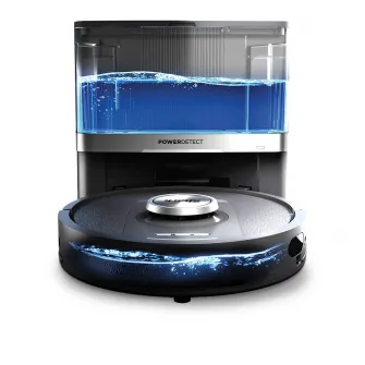 Robot de aspirare cu mop Shark PowerDetect NeverTouch 2in1 RV2800YEEU, statie NeverTouch reincarcare, alimentare cu apa si golire automata, 2l, 14.8V, autonomie max 110 min, negru