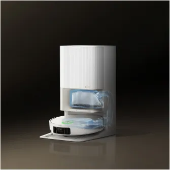 Robot de aspirare Dreame X50 Ultra Complete RLX85CE-4-WH, detectare AI a obstacolelor și navigare la 360°, comanda vocala, depasire obstacol de 6CM, aspirare 20000Pa, perie dubla anti-incurcare, Alb
