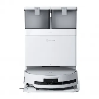 Robot de aspirare Ecovacs DEEBOT X8 OMNI, 18000Pa, baterie Li-Ion 6400mAh, capacitatea rezervorului de apa 110ml, capacitatea cosului de praf 220ml, capacitate rezervor statie pentru apa murdara 2 x 4L, capacitate cos praf statie 3L, alb