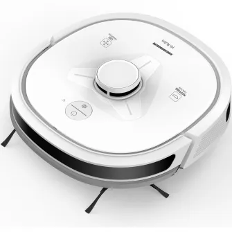 Robot de aspirare Heinner HI-Robo HRVC-M33WH, WI-FI, aspirator si mop, 14.4V/ 3350 mAh, putere aspirare 2000Pa, motor BLDC, navigatie LDS, autonomie 180 min, recipient praf: 600 ml, rezervor apa 250 ml, alb