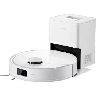 Robot de aspirare Roborock Q10 PF+ W, aspirator si mop cu statie de golire automata, 10.000 Pa, baterie 5.200 mAh, autonomie 180 min, navigatie AI, recipient praf 2.7L, Liftable Mop, Suport Alexa si Google Home, alb