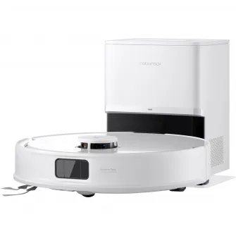Robot de aspirare Roborock Q10 PF+ W, aspirator si mop cu statie de golire automata, 10.000 Pa, baterie 5.200 mAh, autonomie 180 min, navigatie AI, recipient praf 2.7L, Liftable Mop, Suport Alexa si Google Home, alb