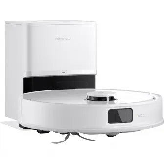 Robot de aspirare Roborock Q10 PF+ W, aspirator si mop cu statie de golire automata, 10.000 Pa, baterie 5.200 mAh, autonomie 180 min, navigatie AI, recipient praf 2.7L, Liftable Mop, Suport Alexa si Google Home, alb