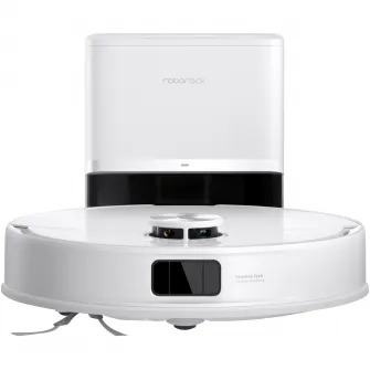 Robot de aspirare Roborock Q7 TF + W, aspirator si mop cu statie de golire automata, 10.000 Pa, baterie 5.200 mAh, autonomie 180 min, navigatie LiDAR, recipient praf 470 ml, sistem dublu anti-incurcare, nivel reglare flux de apa, alb