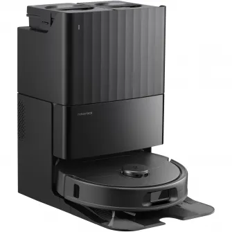 Robot de aspirare Roborock QR 798 B, aspirator & mop cu statie de golire automata, 10.000 Pa, baterie 5200 mAh, autonomie 180 min, navigatie AI, recipient praf 2.7L, negru