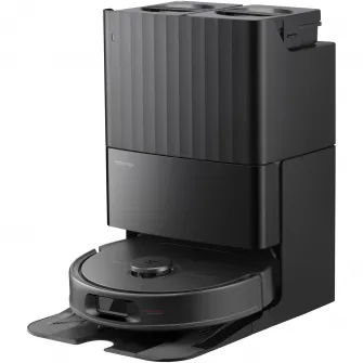 Robot de aspirare Roborock QR 798 B, aspirator & mop cu statie de golire automata, 10.000 Pa, baterie 5200 mAh, autonomie 180 min, navigatie AI, recipient praf 2.7L, negru