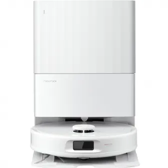 Robot de aspirare Roborock QR 798 W, aspirator si mop cu statie de golire automata, 10.000 Pa, baterie 5200 mAh, autonomie 180 min, navigatie AI, recipient praf 2.7L, alb