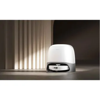 Robot de aspirare Roborock Qrevo Curv RSD0712CE cu statie de incarcare, 18500 pa, aspirator, mop si statie inteligenta cu golire automata, 66W, Lidar, baterie 5200mAh, mop rotativ, alb