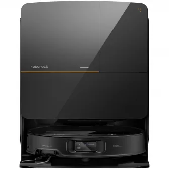 Robot de aspirare Roborock Saros Z70 RRE0R50+EWFD28HRR, 22.000 Pa, brat robotic inteligent OmniGrip, aspirator, mop si sistem avansat de gestionare a obstacolelor, navigatie autonoma StarSight 2.0, mapare 3D, Lidar, profil ultrasubtire 7.98 cm, negru