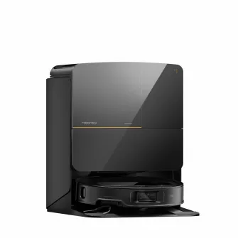 Robot de aspirare Roborock Saros Z70 RRE0R50+EWFD28HRR, 22.000 Pa, brat robotic inteligent OmniGrip, aspirator, mop si sistem avansat de gestionare a obstacolelor, navigatie autonoma StarSight 2.0, mapare 3D, Lidar, profil ultrasubtire 7.98 cm, negru