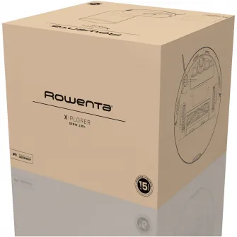 Robot de aspirare Rowenta X-Plorer Serie S135+ RR91D5WH, aspirator & mop, 5000Pa, 120 min, 2 senzori, scanare 360°, detectare obstacole, harta permanenta, recipient praf 4.5L, recipient apa 280ml, statie incarcare & golire praf, Smart Aqua Power, negru