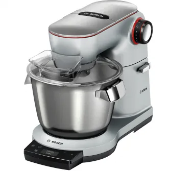 Robot de bucatarie Bosch MUM9BX5S22,1500W, 7 trepte de viteza, 3D PlanetaryMixing, Senzor Smart Dough, Cantar integrat, Temporizator integrat, 5,5 l capacitate bol, carcasa metalica, Inox